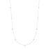 Silver Bezel Cubic Zirconia Station Necklace